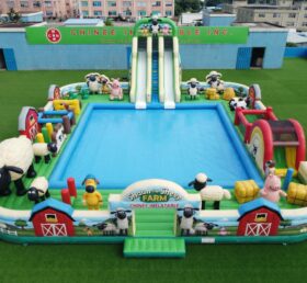 Pool3-903 Parque Aquático Inflável com Tema Shaun, o Carneiro