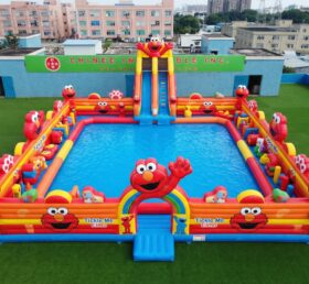 Piscina3-914 Parque Aquático Inflável com Tema Tickle Me Elmo