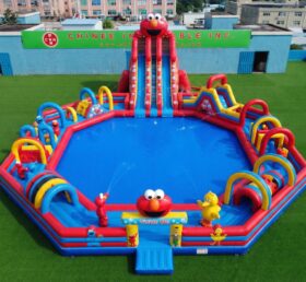 Pool3-915 Parque Aquático Inflável com Tema Tickle Me Elmo