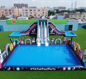 Pool3-917 Parque Aquático Inflável com Tema TikTok