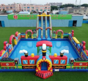 Pool3-920 Parque Aquático Inflável com Tema de Trem