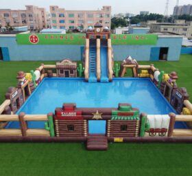 Pool3-924 Parque Aquático Inflável com Tema do Velho Oeste