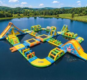 S618 Parque Aquático Inflável com Tema Bob Esponja