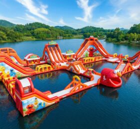 S658 Parque Aquático Inflável Tema Tickle Me Elmo