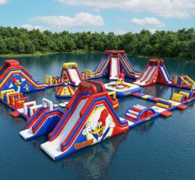 S661 Parque Aquático Inflável com Tema Woody Woodpecker