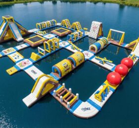 S707 Parque Aquático Inflável com Tema do Bob Esponja
