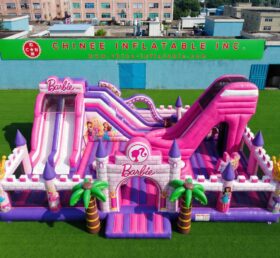 T2-7104 Pula-pula Inflável Tema Barbie