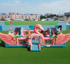 T2-7120 Pula-Pula Inflável Tema Flamingo