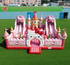 T2-7124 Pula-Pula Inflável Tema Hello Kitty