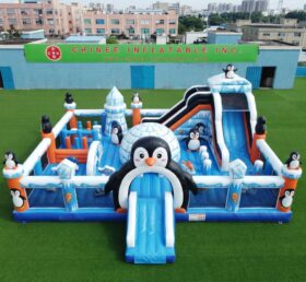 T2-7142 Pula-pula Inflável com Tema de Pinguim
