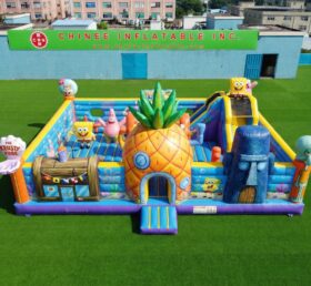 T2-7159 Pula-pula Inflável Tema Bob Esponja