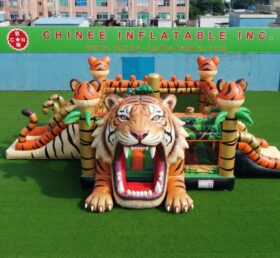T2-7167 Pula-pula Inflável com Tema de Tigre