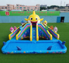 T8-6103 Escorrega de Água Inflável com Tema Baby Shark