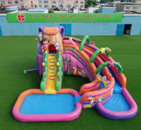 T8-6139 Escorrega Aquático Insuflável com Tema Dora