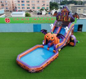 T8-6151 Escorrega Aquático Insuflável com Tema de Halloween