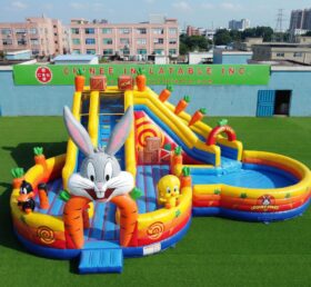 T8-6167 Escorregador Aquático Inflável Tema Looney Tunes
