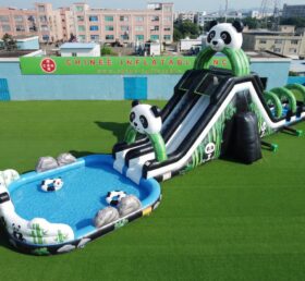 T8-6182 Escorregador Aquático Inflável com Tema de Panda