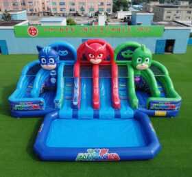 T8-6193 Escorrega Aquático Inflável Tema PJ Masks