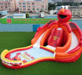 T8-6212 Escorregador Aquático Inflável com Tema Tickle Me Elmo