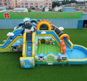 T8-6215 Escorrega Aquático Inflável Tema Timmy Time