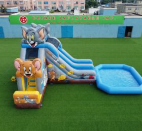 T8-6216 Escorregador Aquático Inflável Tema Tom e Jerry