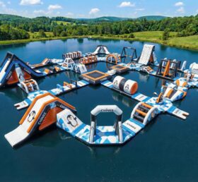 S734 Parque Aquático Inflável com Tema de Pinguim