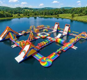 S738 Parque Aquático Inflável com Tema Arco-Íris