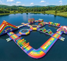 S739 Parque Aquático Inflável com Tema Arco-Íris