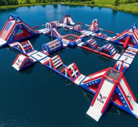 S758 Parque Aquático Inflável com Tema Estilo Americano