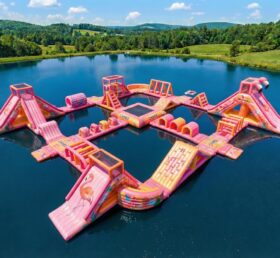S786 Parque Aquático Inflável com Tema de Flamingo