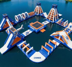 S792 Parque Aquático Inflável com Tema de Helicóptero