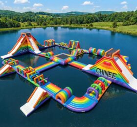 S818 Parque Aquático Inflável com Tema Arco-íris