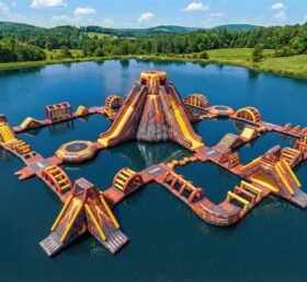 S833 Parque Aquático Inflável com Tema Vulcão