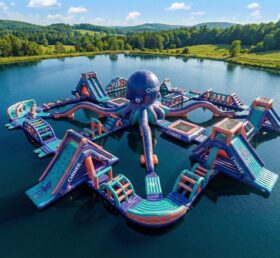 S864 Parque Aquático Inflável com Tema de Polvo