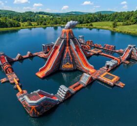 S878 Parque Aquático Inflável com Tema Vulcão