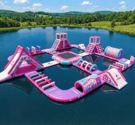 S884 Parque Aquático Inflável Tema Barbie