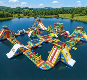 S903 Parque Aquático Inflável com Tema de Lego