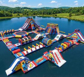 S934 Parque Aquático Inflável com Tema de Super-Herói