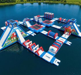 S941 Parque Aquático Inflável com Tema dos Smurfs
