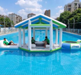 T10-616 Cabana Flutuante com Espreguiçadeira – Combo Ilha Flutuante