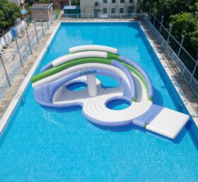 T10-605 Escorrega Aquático Inflável Figura 8 com Degrau - Figura 8 com Degrau