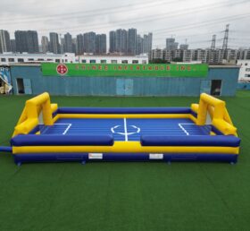 T11-4902 Campo de Futebol Inflável com Esquema de Cores Amarelo e Azul
