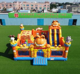 T2-8962 Pula-Pula Combinado Inflável Garfield com Escorregador