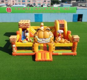 T2-8963 Castelo Pula-Pula Inflável Garfield com Escorregador