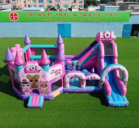 T2-8967 L.O.L. Surprise Castelo Inflável Combinado com Escorregador