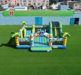 T2-8972 Pula-pula Inflável Lilo & Stitch com Escorregador