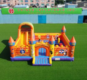 T2-8975 Combo Insuflável Looney Tunes Castelo Saltitante com Escorrega