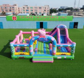 T2-8993 Combo Castelo Insuflável Peppa Pig com Escorrega