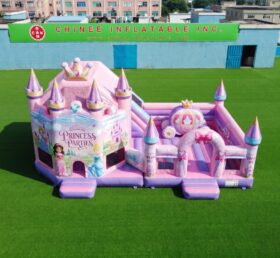 T2-8997 Castelo Inflável de Festas da Princesa com Escorregador