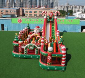 T6-6680C Cidade Divertida Inflável de Natal com Papai Noel